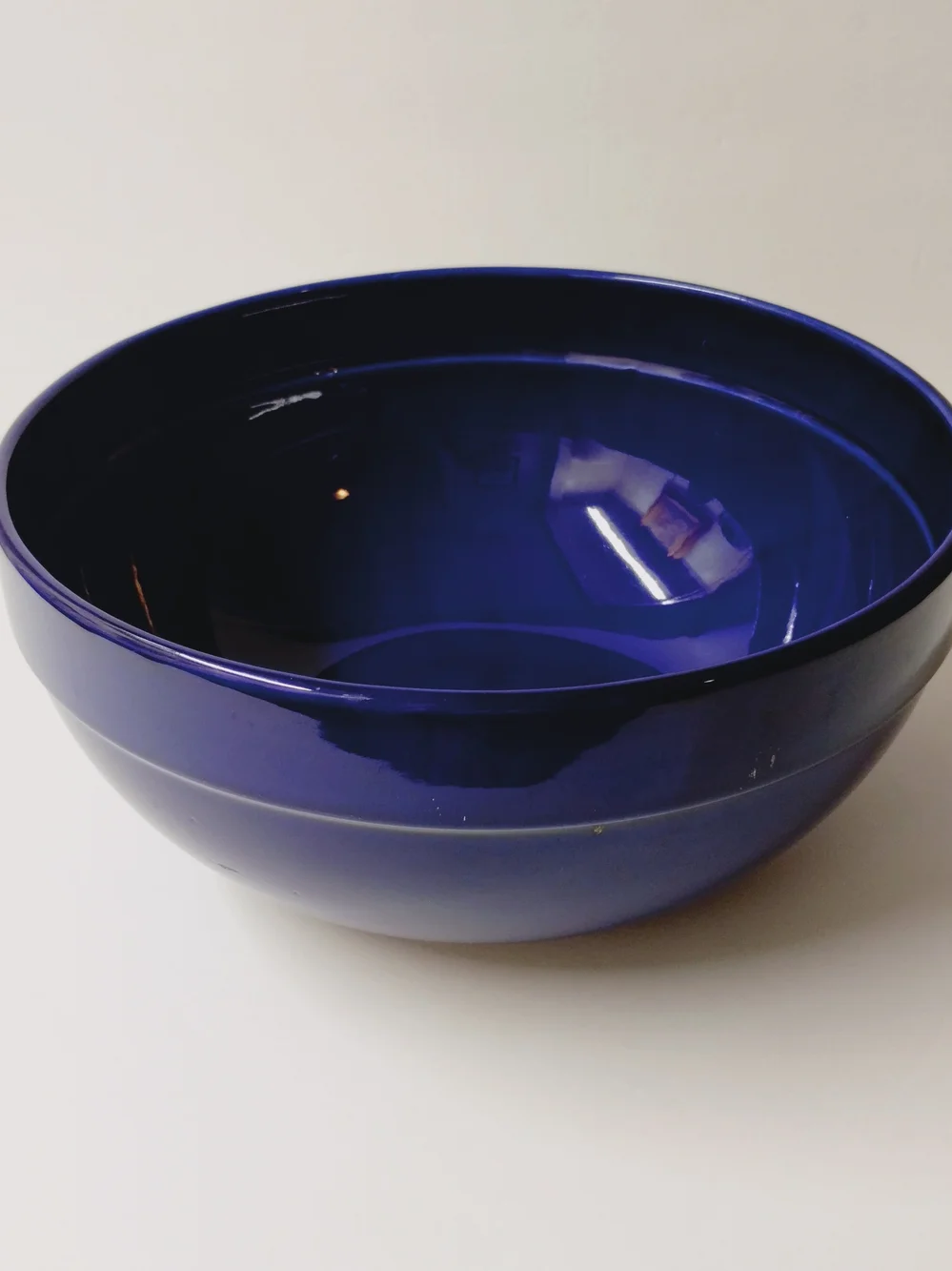 Boston Warehouse Trading Co Deep Cobalt Blue Stoneware Mixing Bowl